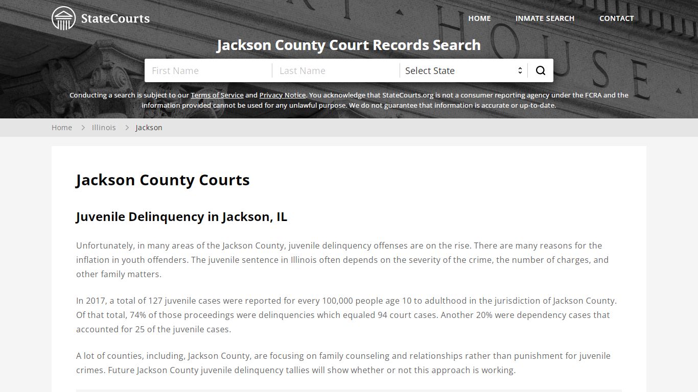 Jackson County, IL Courts - Records & Cases - StateCourts